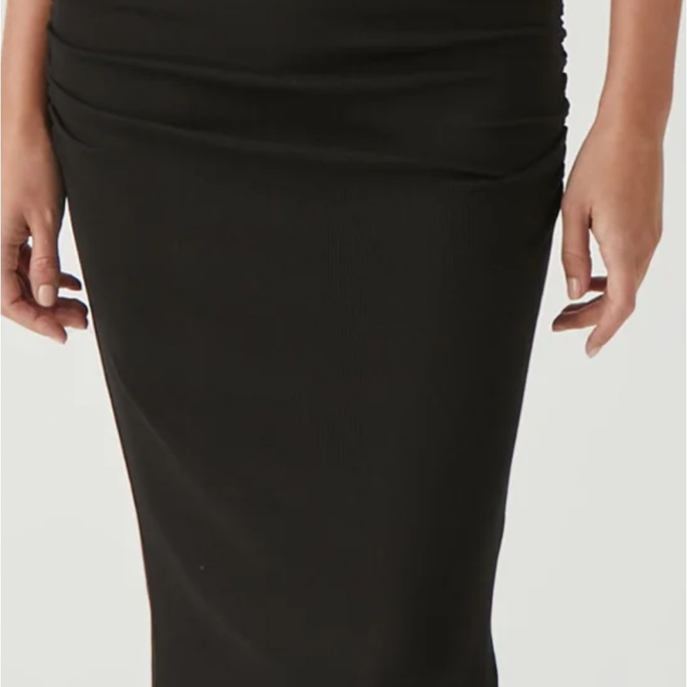 NWT! Super Cute! Michael Stars Rae Ribbed Skirt With Side Slit - Picture 2 of 4